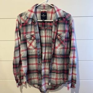 American eagle boyfriend fit flannel